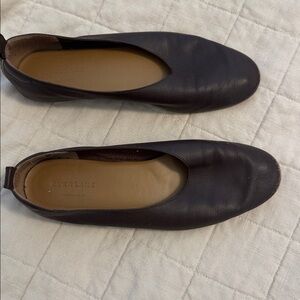 EVERLANE Women’s Italian Leather Day Glove Ballet Flat - SZ 9.5 Chocolate Brown